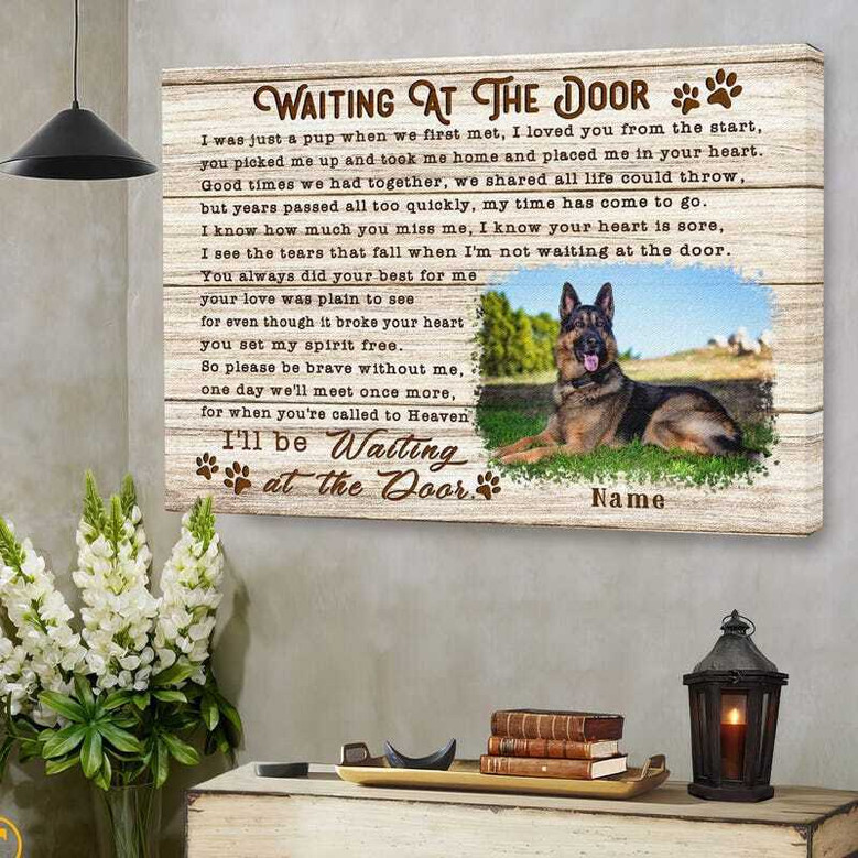 Heartfelt Dog Memorial Canvas - Personalized Pet Loss Keepsake