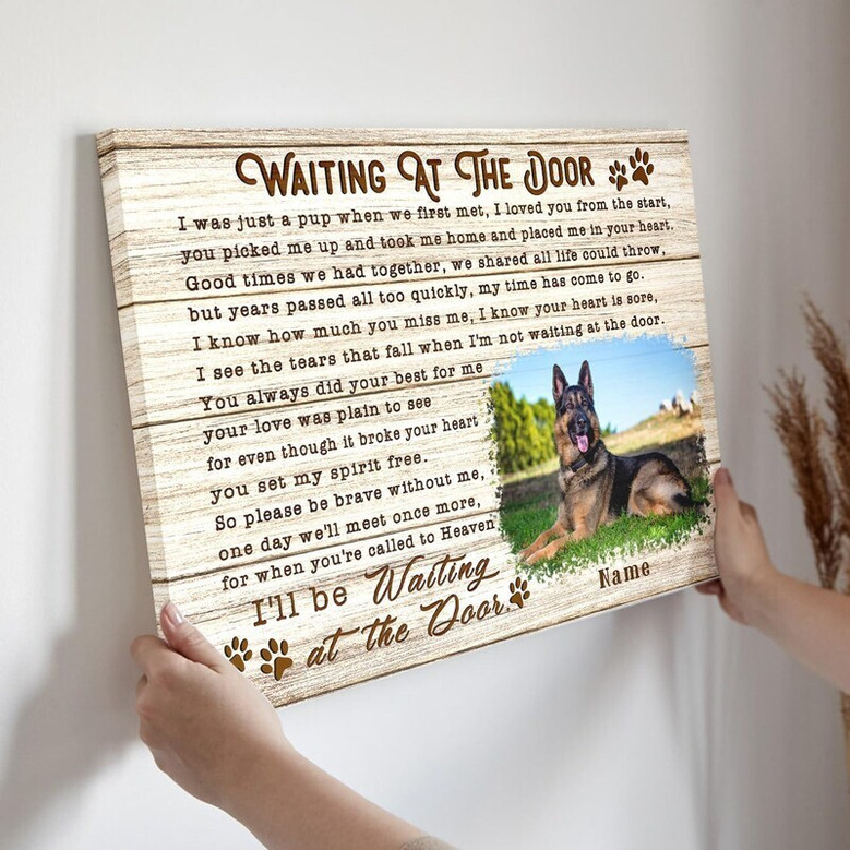 Heartfelt Dog Memorial Canvas - Personalized Pet Loss Keepsake