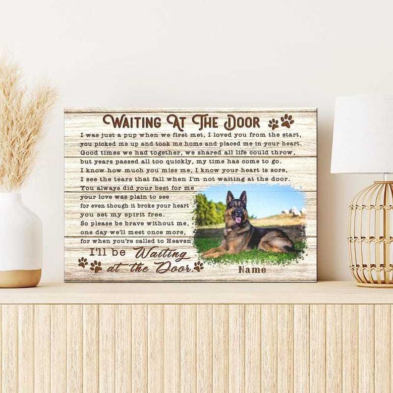 Touching Personalized Dog Memorial Canvas For Living Room Decor - Heartfelt Pet Remembrance Gift