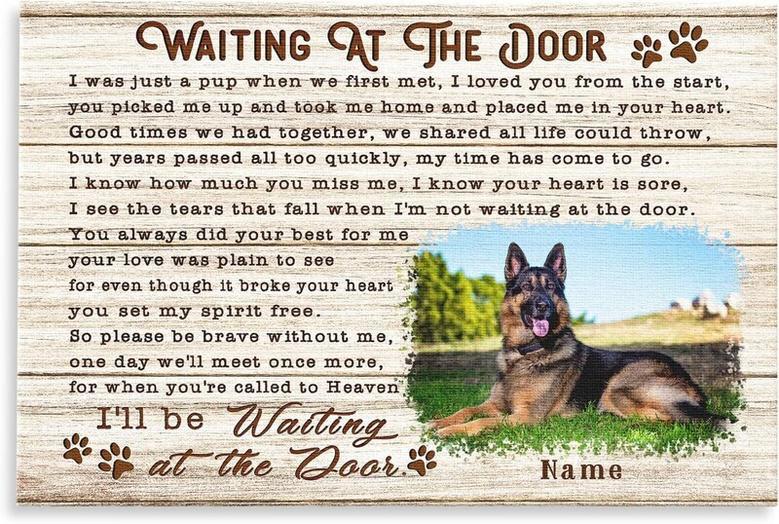 Touching Personalized Dog Memorial Canvas For Living Room Decor - Heartfelt Pet Remembrance Gift