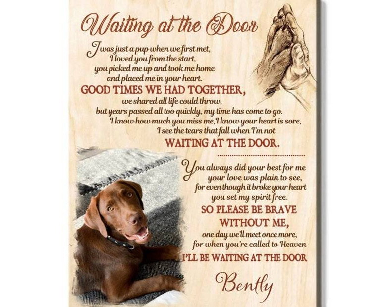 Thoughtful Dog Memorial Canvas - Personalized Pet Loss Gift For Living Room Decor