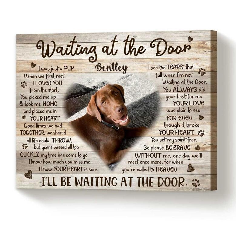 Custom Photo Pet Memorial Canvas For Dog Loss - Thoughtful Pet Remembrance Gift For Living Room