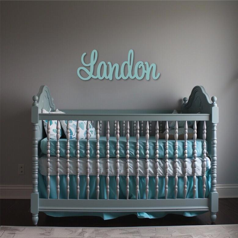 Customizable Nursery Name Signs For Kids - Baby Shower Decor - Wooden Wall Art