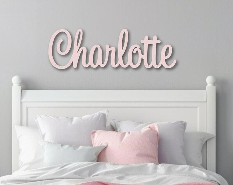 Customizable Nursery Name Signs For Kids - Baby Shower Decor - Wooden Wall Art