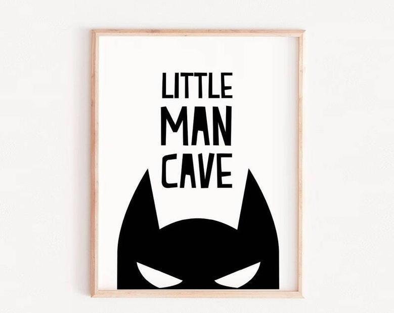 Superhero Modern Wall Art For Baby Boy Nursery - Canvas For Boys Room Decor