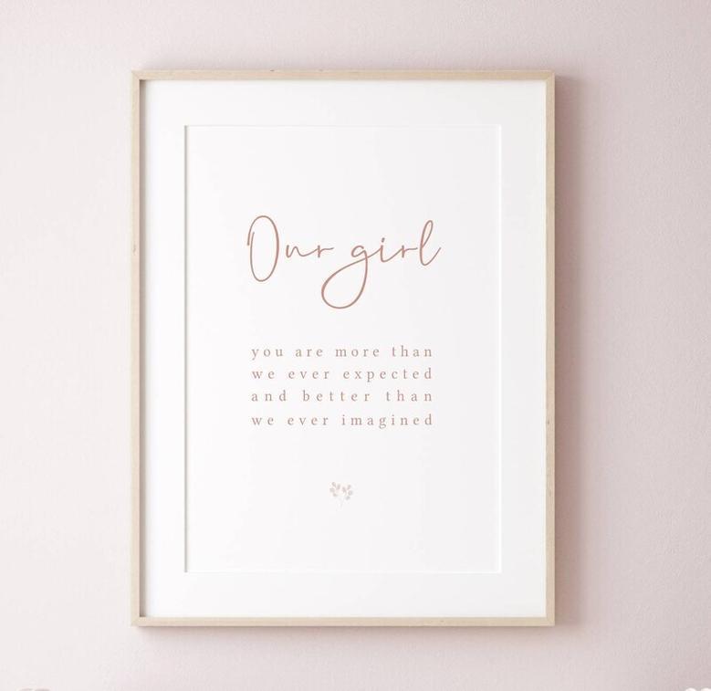 Nursery Quotes Canvas For Baby Girls - Sweet Wall Decor For Nursery Room