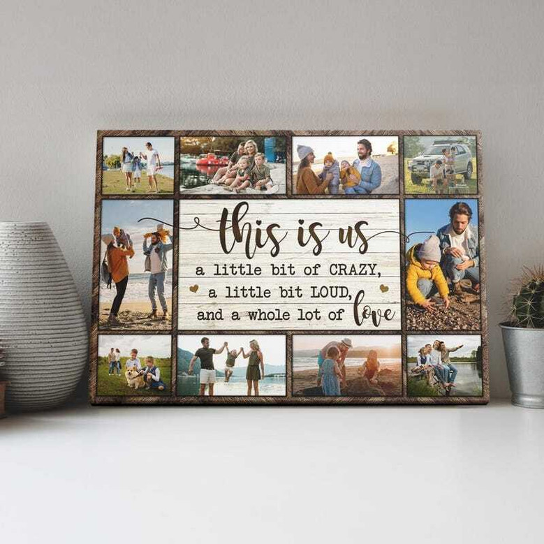 Custom This Is Us Picture Collage Canvas For Family Gifts - Personalized Canvas Prints For Living Room DéCor