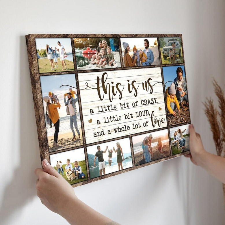 Custom This Is Us Picture Collage Canvas For Family Gifts - Personalized Canvas Prints For Living Room DéCor