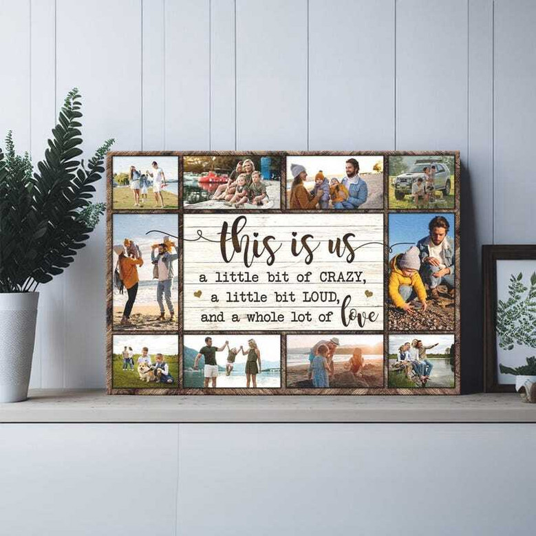 Custom This Is Us Picture Collage Canvas For Family Gifts - Personalized Canvas Prints For Living Room DéCor