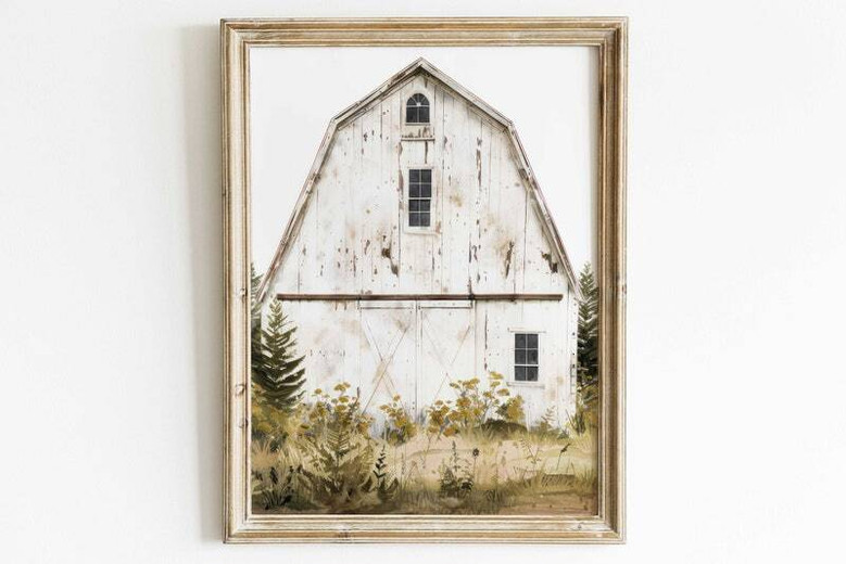 Rustic farmhouse barn canvas wall art with field backdrop, personalized names, warm vintage tones for farmhouse living room Rustic farmhouse barn canvas wall art with field backdrop, personalized names, warm vintage tones for farmhouse living room