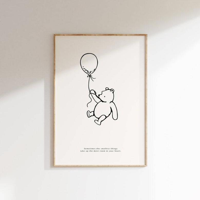 Winnie The Pooh Canvas Nursery Decor - Thoughtful New Baby Gift With Heartfelt Quotes