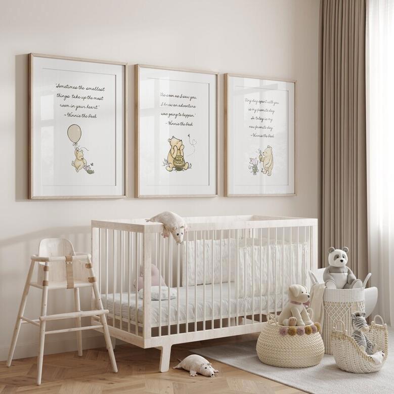 Winnie The Pooh Canvas Art - Classic Nursery Decor For Kids' Room