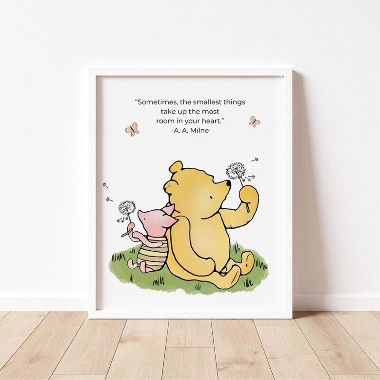 Winnie The Pooh Canvas Set - Inspirational Quotes For Kids Room Decor