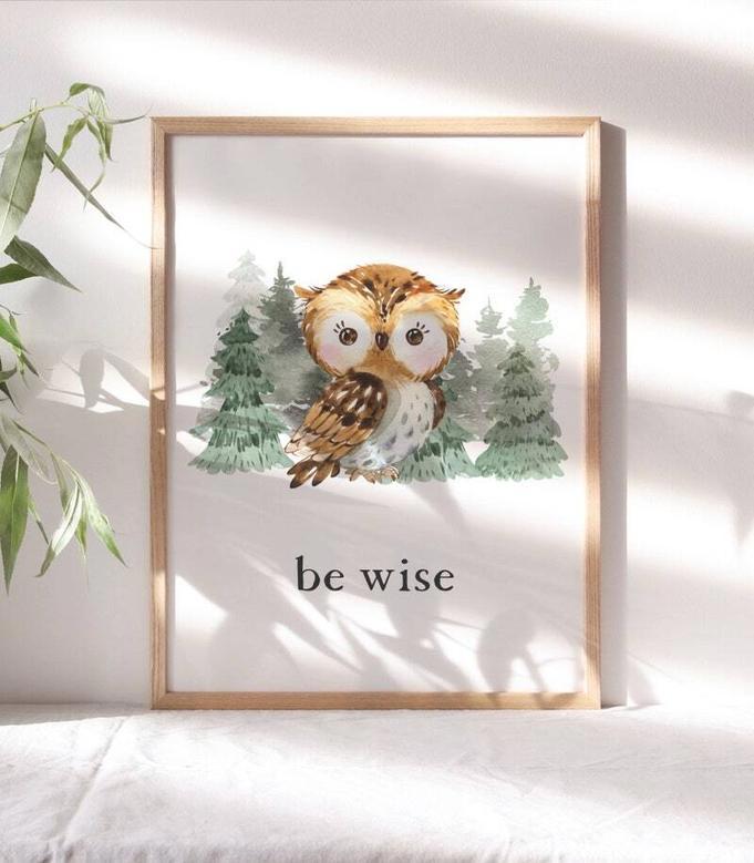 Personalized Woodland Nursery Canvas Art Set For Baby's Room DéCor