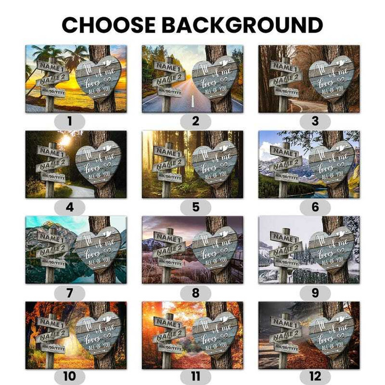 Custom Couple Name Canvas For Anniversary Valentine Decor Custom Couple Name Canvas For Anniversary Valentine Decor