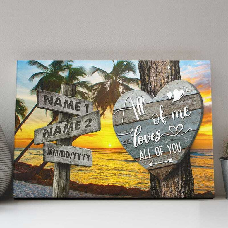 Custom Couple Name Canvas For Anniversary Valentine Decor Custom Couple Name Canvas For Anniversary Valentine Decor