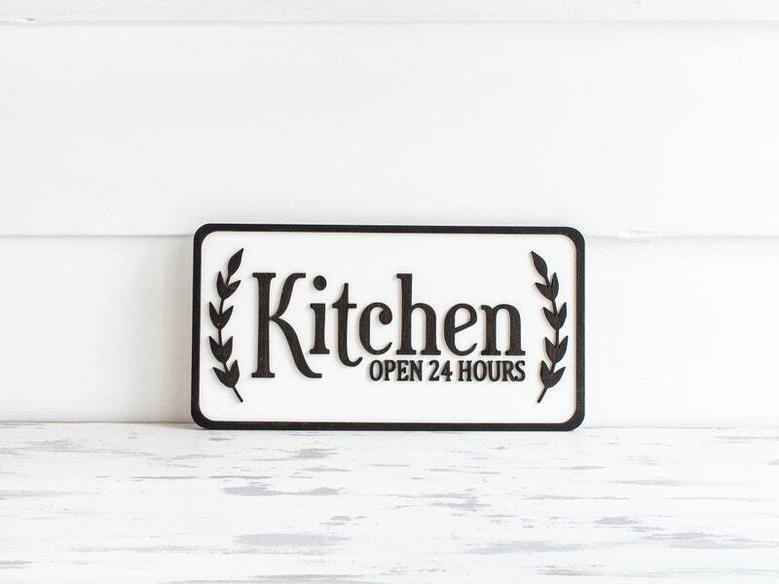 Personalized 3D Farmhouse Wood Sign For Modern Country Kitchens