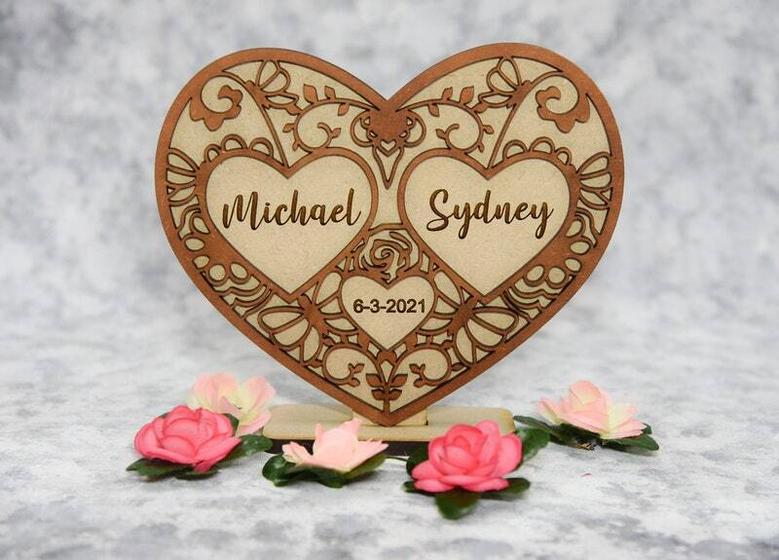 Thoughtful Personalized Wooden Heart Sign For Mom's Anniversary - Perfect Gift Idea For Valentine's Day Or Her Special Day