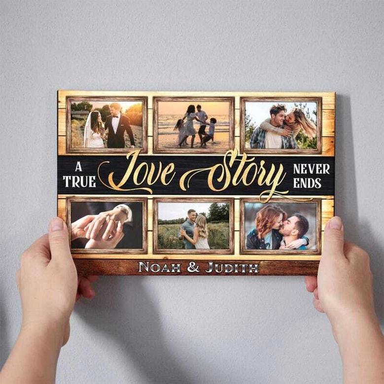 Thoughtful Personalized Canvas For Couples - Celebrate Love With Custom Anniversary Or Valentine's Pictures