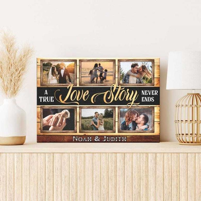 Thoughtful Personalized Canvas For Couples - Celebrate Love With Custom Anniversary Or Valentine's Pictures