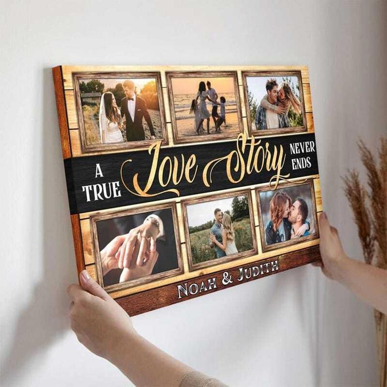 Thoughtful Personalized Canvas For Couples - Celebrate Love With Custom Anniversary Or Valentine's Pictures