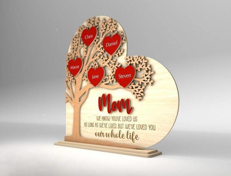 Thoughtful Family Tree Wood Sign Gift For Mother’s Day