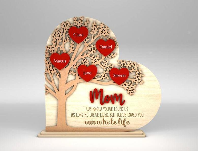 Thoughtful Family Tree Wood Sign Gift For Mother’s Day