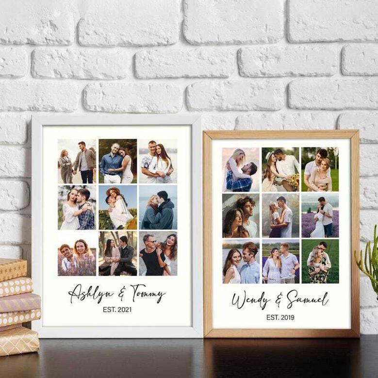 Thoughtful Memorial Canvas Photo Collage For Couples Anniversary Or Valentine's Day