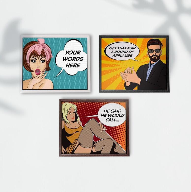 Touching Personalized Quote Pop Art Canvas - Custom Room Decor