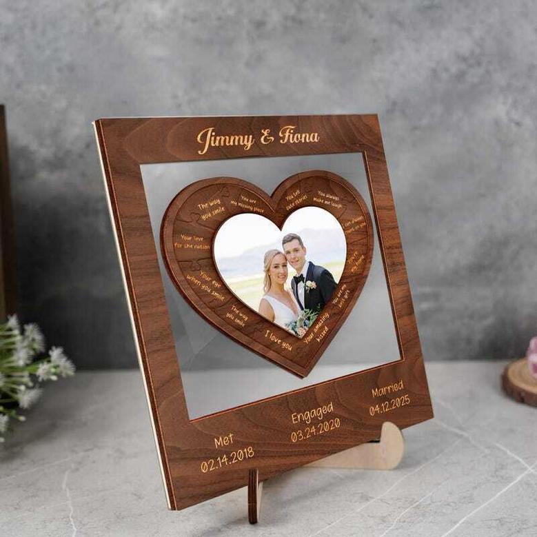 Custom Love Story Timeline Wood Sign For Wife - Romantic Wedding Anniversary Decor For Living Room