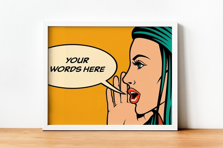 Touching personalized quote pop art canvas with your custom words, heartfelt gift wall art for couples, anniversaries, family