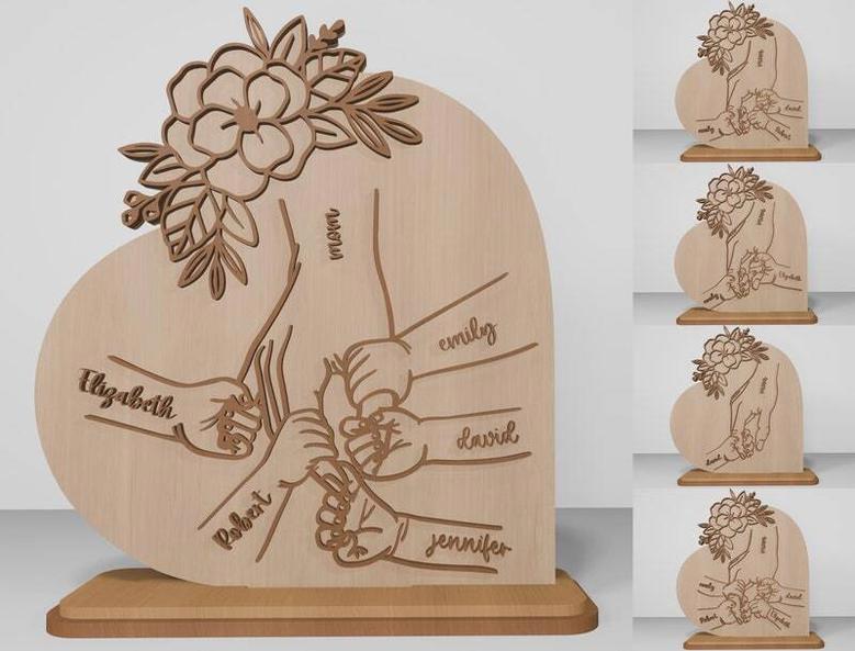 Heartfelt Personalized Wood Sign For Mom And Kid - Touching Valentine And Anniversary DéCor