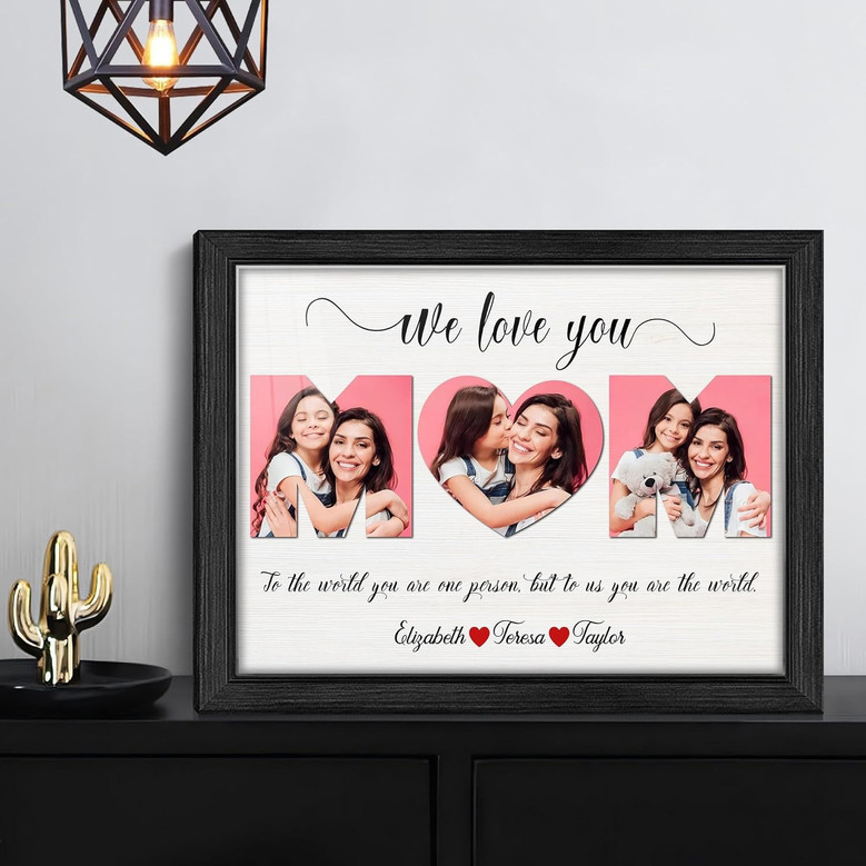 Mommy To The World You Are One Person Canvas - Custom Photo Collage - Special Mother's Day Gift