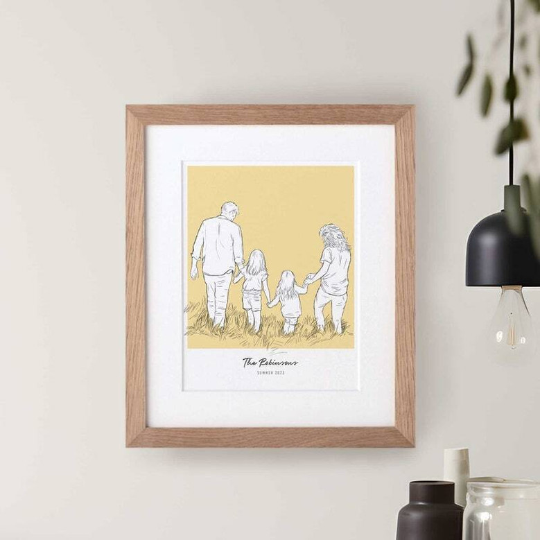 Thoughtful First Mother's Day Personalized Canvas - Line Art Mother And Baby