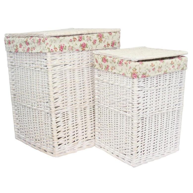 Affordable Large White Wicker Laundry Baskets