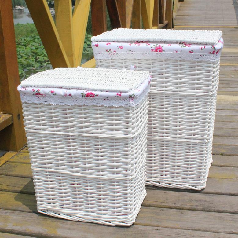 Affordable Large White Wicker Laundry Baskets