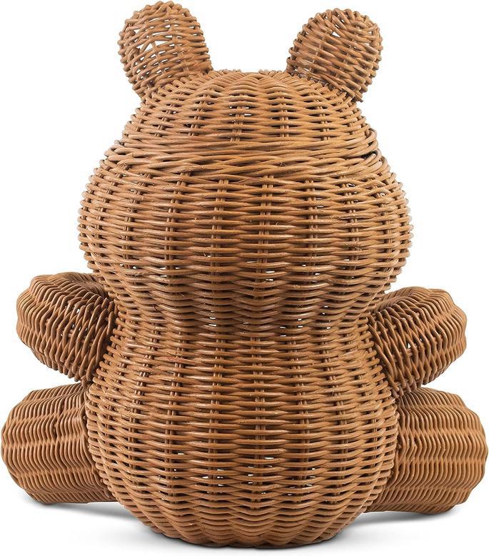 Animal Bear Wicker Basket for Nursery and Home Storage