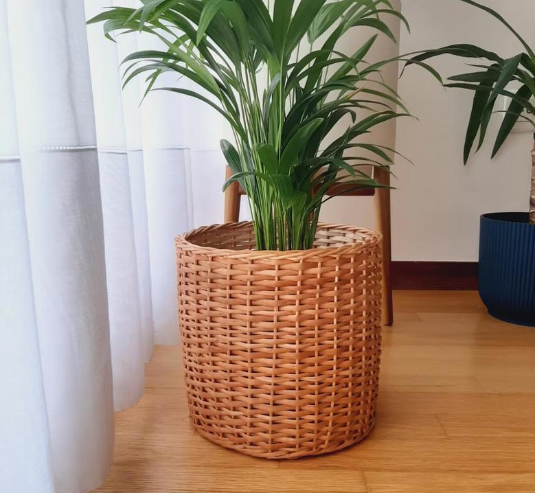 Beautiful Natural Rattan Woven Wicker Planter Pot for Living Room