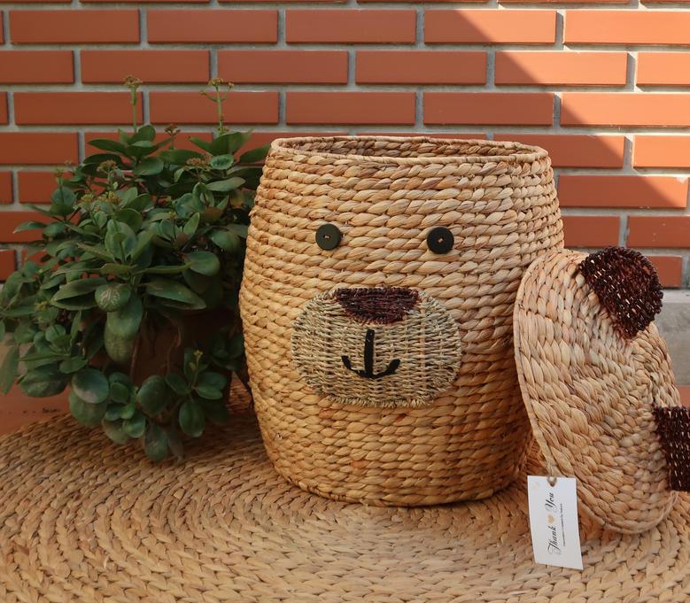 Beautifully Crafted Handcrafted Wicker Bear Basket