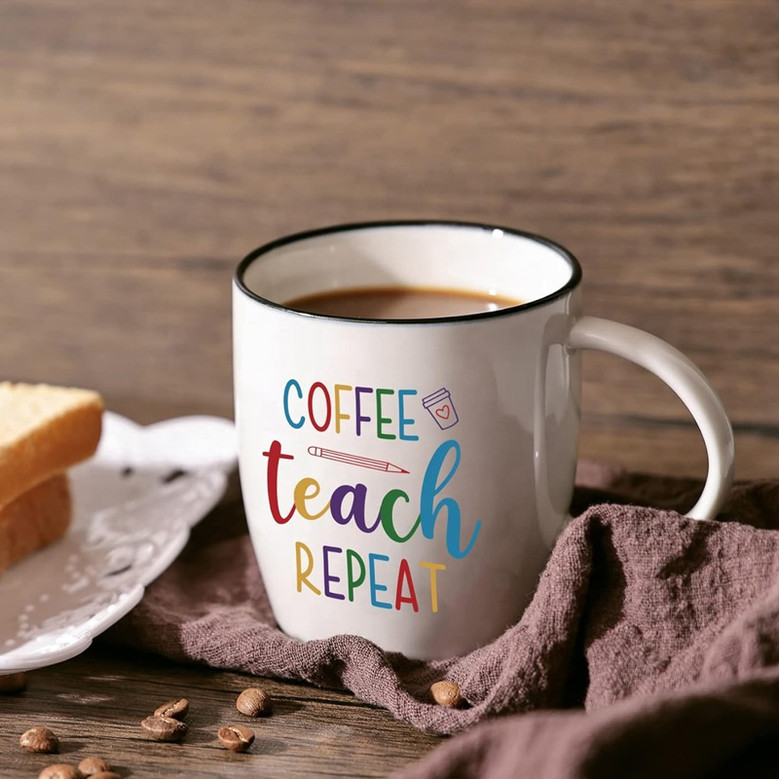 Ceramic Teacher Mugs - 13oz Coffee Gift for Teacher's Day