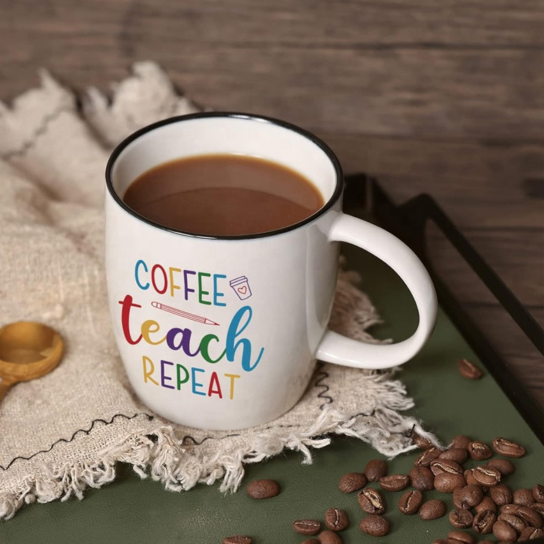 Ceramic Teacher Mugs - 13oz Coffee Gift for Teacher's Day