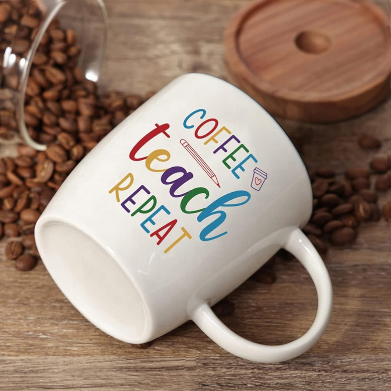 Ceramic Teacher Mugs - 13oz Coffee Gift for Teacher's Day