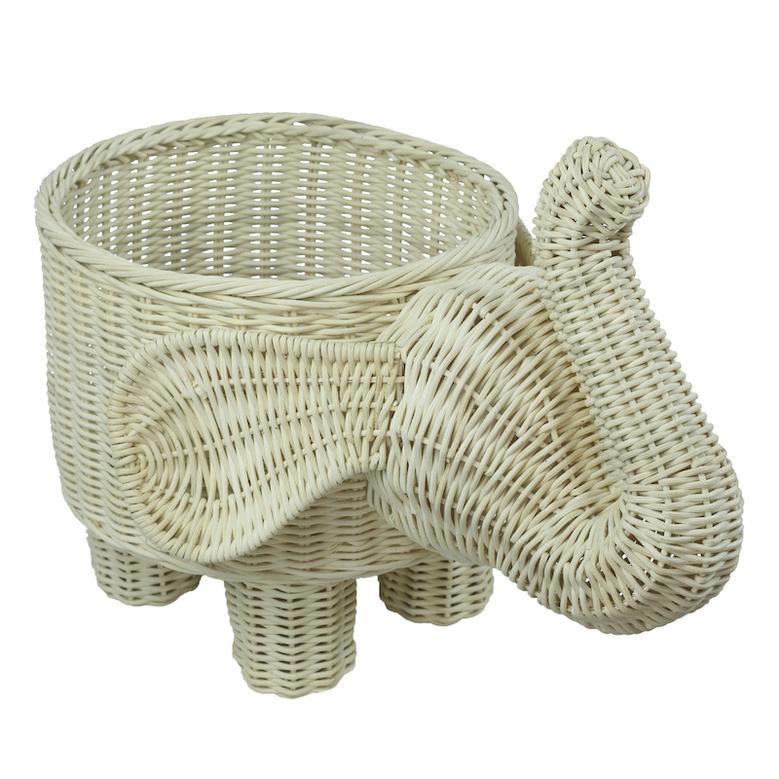 Charismatic Rattan Elephant Plant Pot Basket for Decor