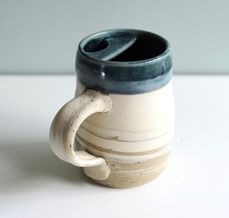 Cool Pottery Mug for Coffee or Tea, Perfect Gift for Men