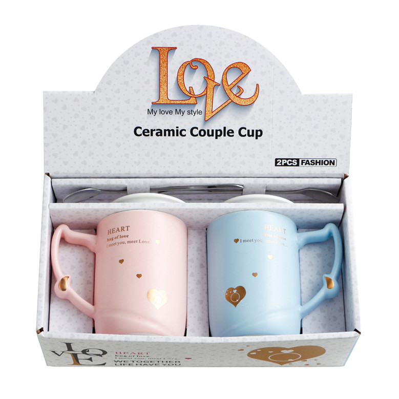 Creative Porcelain Couple Mugs for Coffee - Perfect Valentine Gift