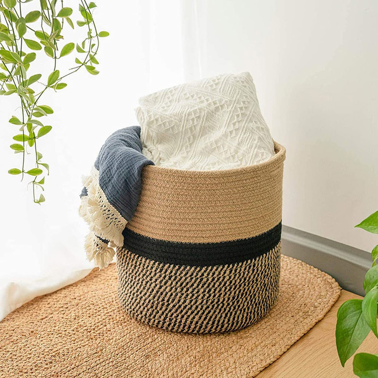 Custom Woven Plant Basket for Home Decor