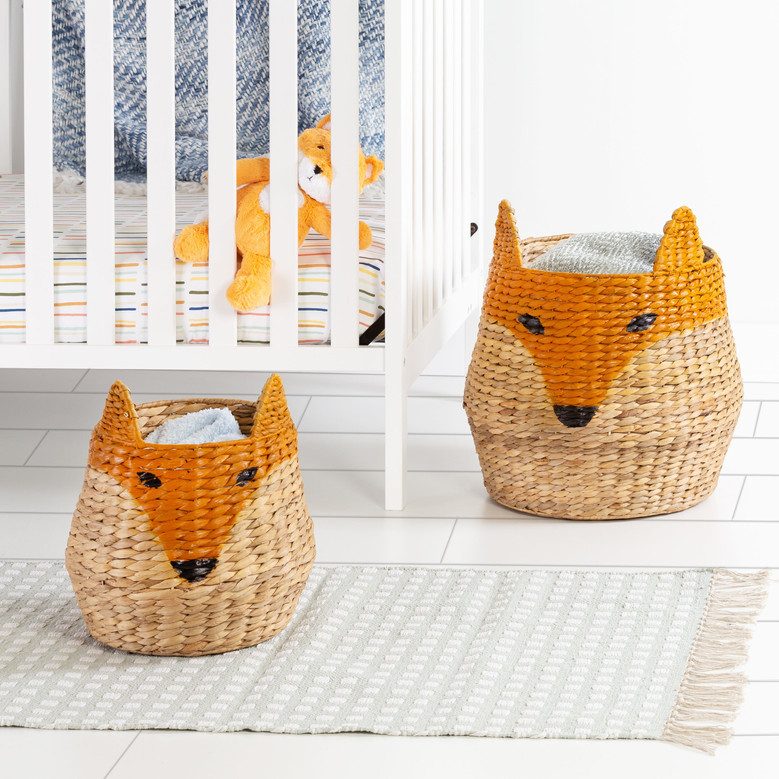 Cute Handwoven Wicker Animal Storage Basket