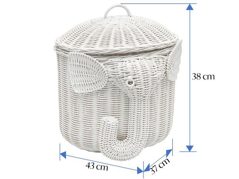 Decorative Elephant Rattan Wicker Storage Basket