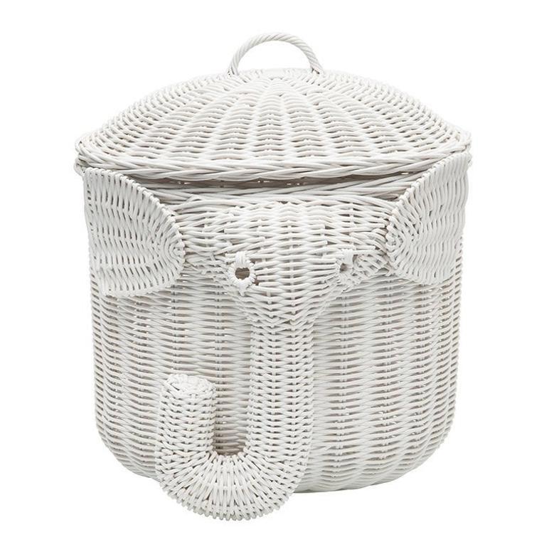 Decorative Elephant Rattan Wicker Storage Basket