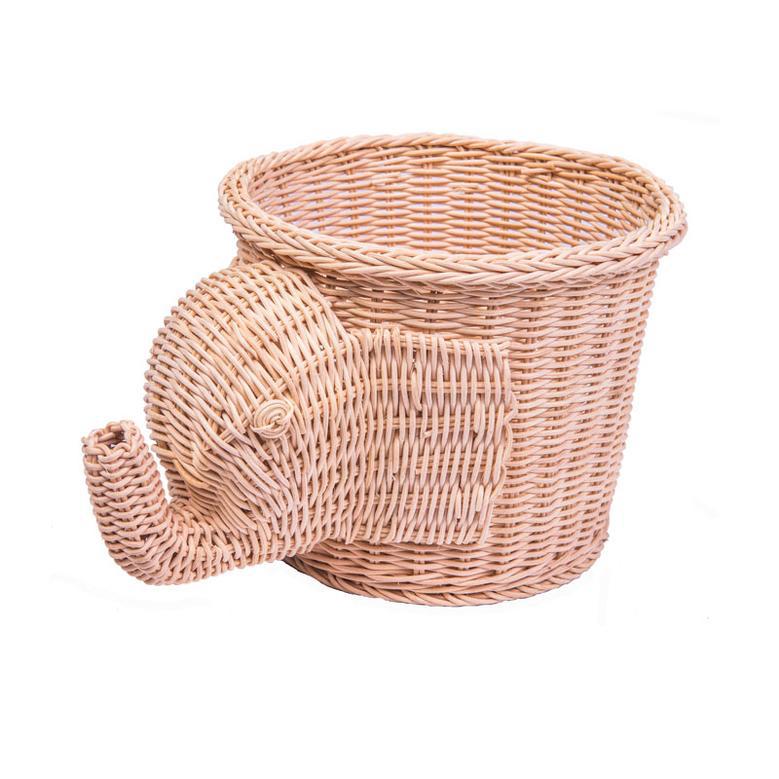 Decorative Rattan Elephant Basket for Home Storage